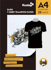 Premium Inkjet Iron On T Shirt Transfer Paper for Black and Dark Fabrics