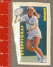 Steffi Graf   alter Mini Aufkleber/Sticker   Bravo     (O5-17-70-3)