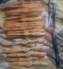 Airplane Propellers Wooden Vintage Assortment Lot Zinger Top Flite Rev Up