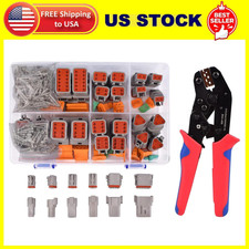 174Pcs 12 Kits DT Connector Kit With Ratcheting Wire Crimper for Deutsch Connect