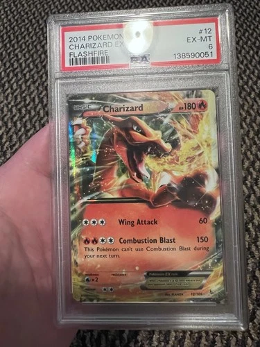 PSA 6 Pokemon 2014 XY Flashfire Charizard EX #12