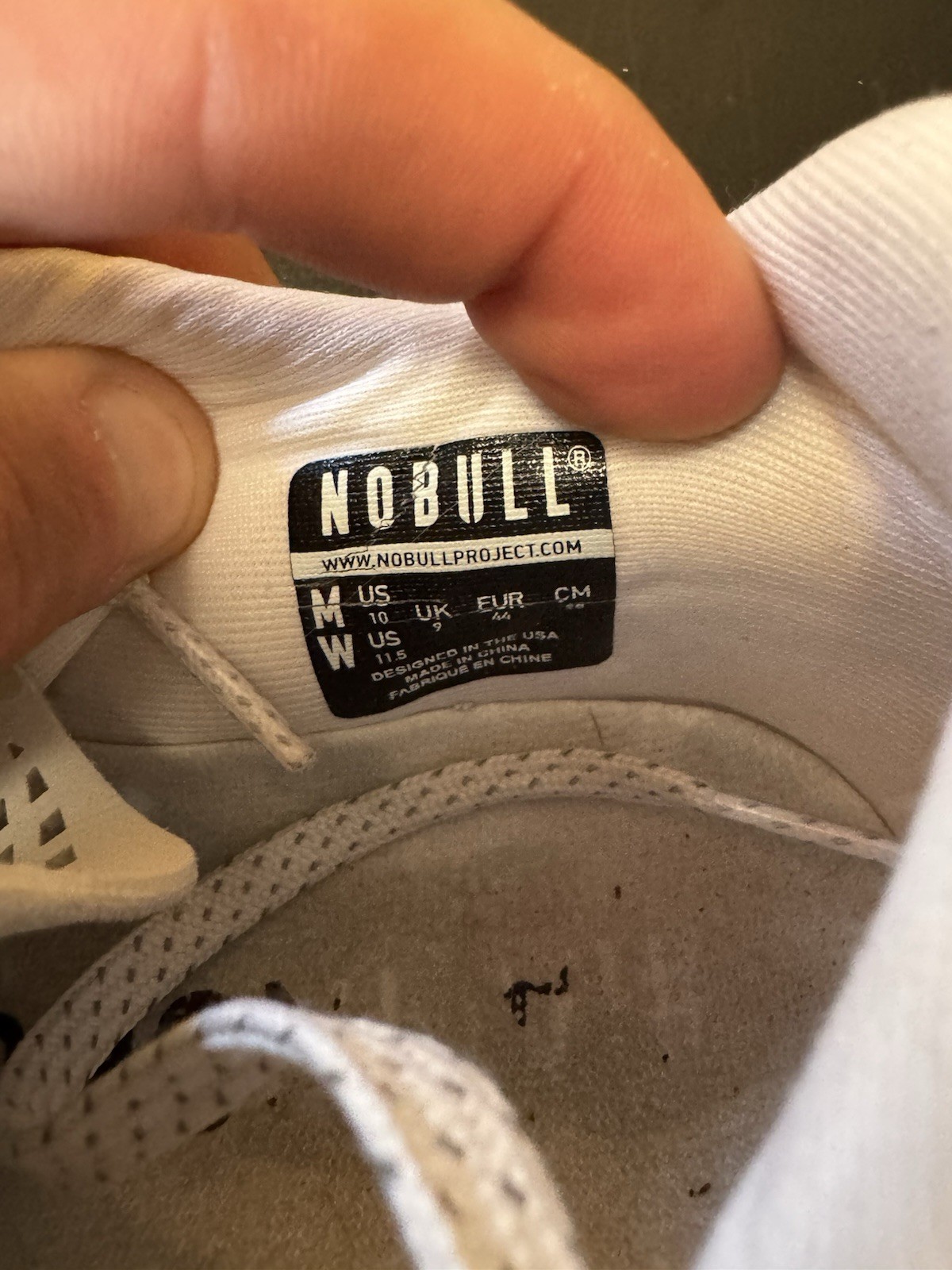 SAOLA Sneakers NoBull bianche a rete runner suola mimetica uomo 10 donna 11 5 usate in ottime condizioni