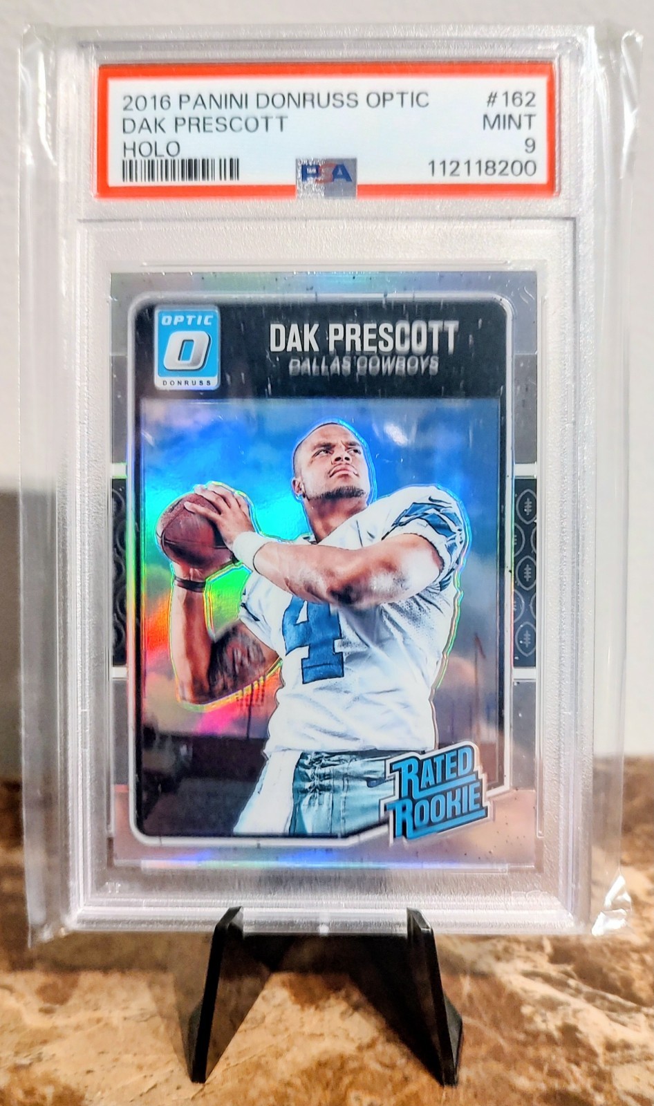 2016 Panini Donruss Optic Dak Prescott Holo Rated Rookie PSA 9 Dallas Cowboys