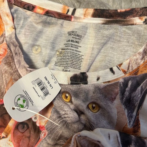 Secret Treasures Cat Dog Bunny Pajamas Womens Size Large/XL Nightgown Sleepshirt - Picture 6 of 7