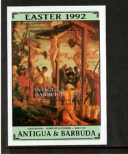 Antigua 1992 - Easter Art - Souvenir Stamp Sheet - Scott #1559 - MNH