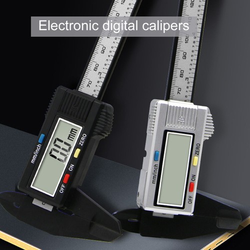 Electronic Digital Vernier Caliper 150mm 6'' Inch Micrometer Gauge Carbon Fiber - Picture 12 of 15