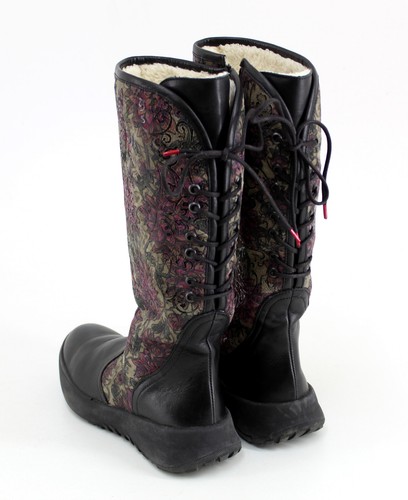 Winter Stiefel Think! flach Reißverschluss gefüttert Leder schwarz Gr. 38 - Bild 3 von 9