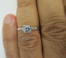 Vintage 14K Gold Diamond Engagement Ring Center .35 Carat F-VS2   Value 6,500