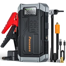 [2025NEW Model] 5000A Jump Starter with Air Compressor,Battery Jumper Starter...