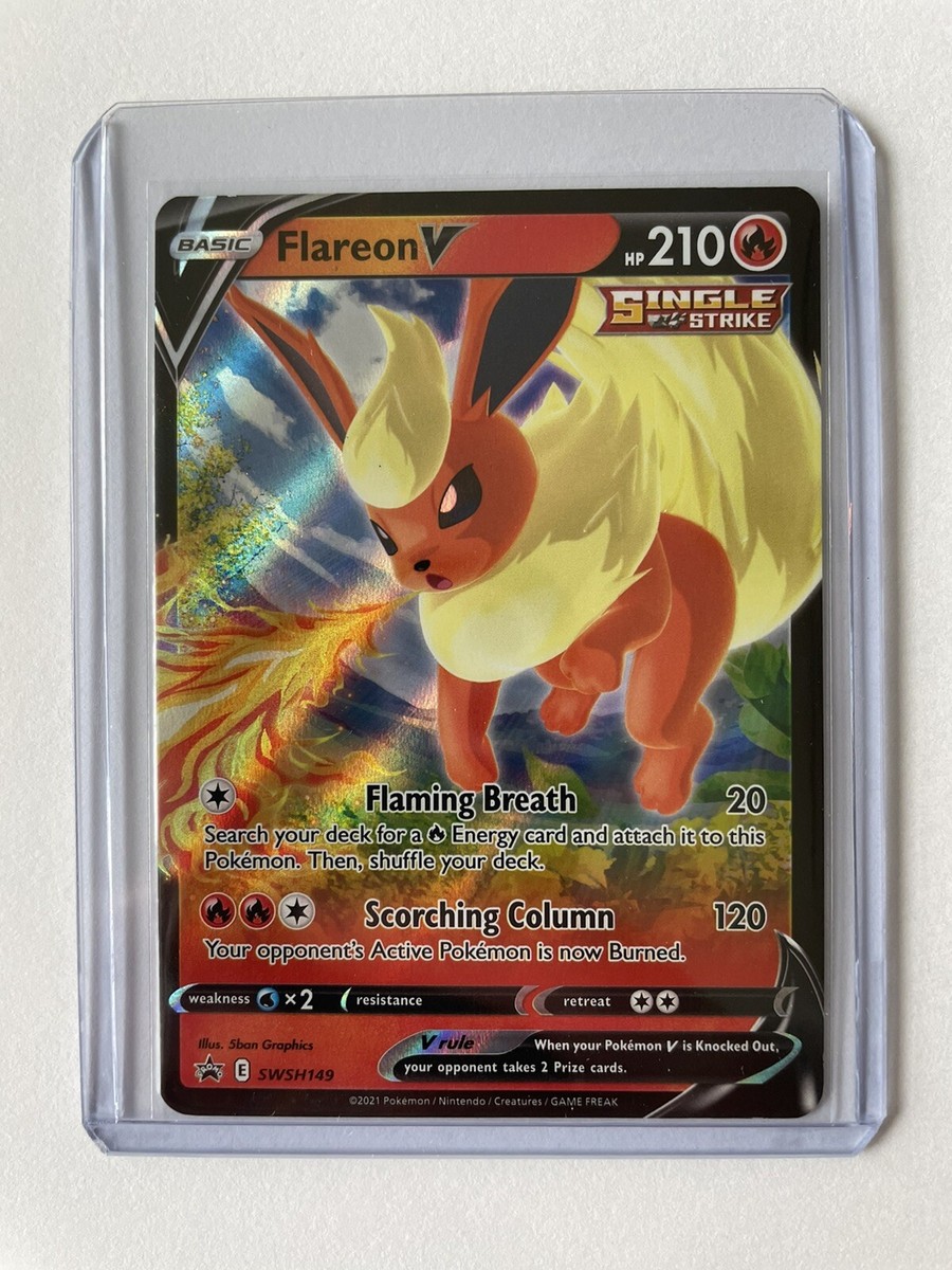 Flareon V SWSH149 NM Holo Foil Near Mint Pokemon Card Black Star
