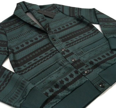 GREYSON Golf Wolf Snowflake Windbreaker Shawl Collar Jacket Cardigan Waterproof