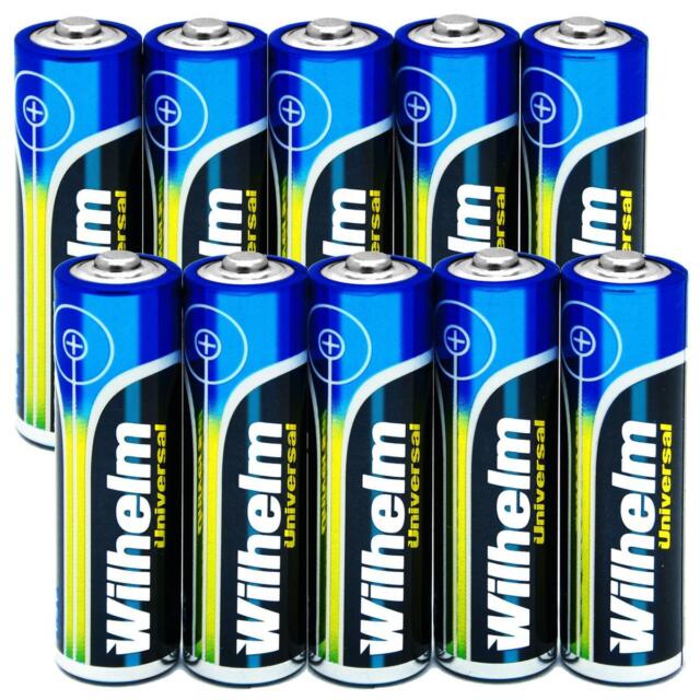 10 AA Mignon Wilhelm Universal Alkaline Batterien im Shrink LR6