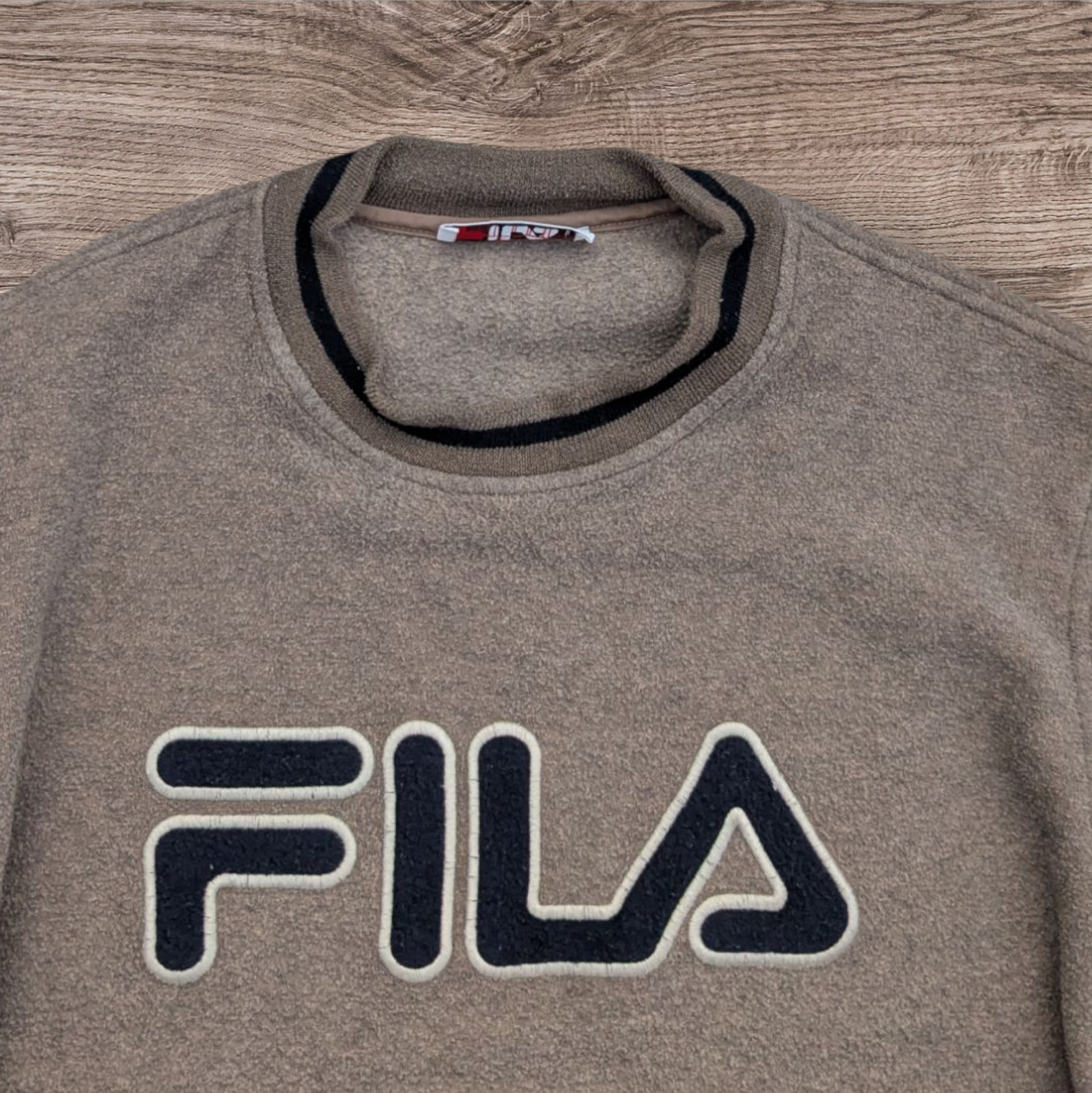 Fila vintage 90s Big logo Long sleeve fleece sweatshirt embroidered logo XL
