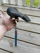 BLACK UNI 7/8 SEAT OLD SCHOOL BMX POST HAMMERHEAD HAMMER HEAD PRO PK RIPPER BLUE