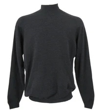 NEW Brooks Brothers Mock Neck Sweater!   Gray or Navy Heather  Fine Stretch Wool