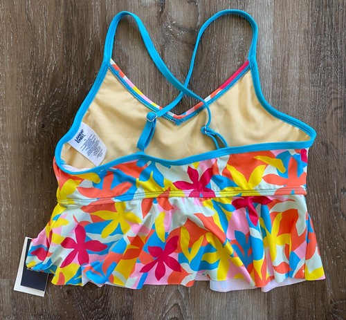 LANDS' END~NEW~Tropical Swimwear Ruffle Tankini Top~Girl's Size 14~NWT - Picture 4 of 4