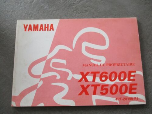 Board Book Driver's Manual Yamaha XT 600 E Manuel du Probrietaire Operating Handle - Picture 1 of 4