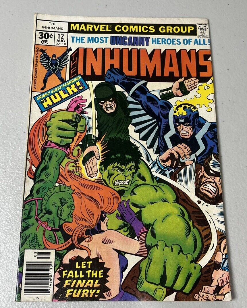 The Inhumans #12 Allen Milgrom Printed On Hulks Teeth On Cover. Hulk App Marvel