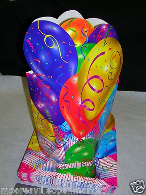 Lot of 14 Party in a Box gift boxes NEW old stock Made in USA Festive Balloons