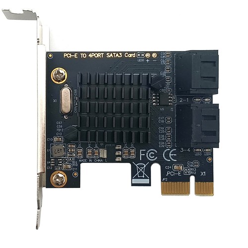 PCIe to SATA Card 4 Port Controller SFF PC Low Profile Adapter HDD DVD Expansion - Picture 3 of 6