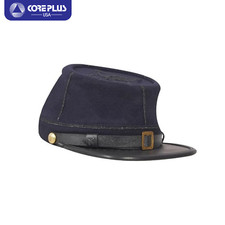 "Men's US Civil War Navy Blue Lt. Kepi - 1 Black Braid, Authentic Hat"