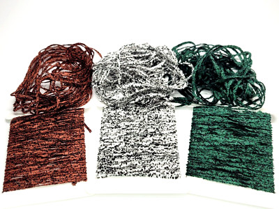 MOTTLED RAYON CHENILLE - Micro - Flat - 3 COLORS - 5 yards - Fly Tying Materials