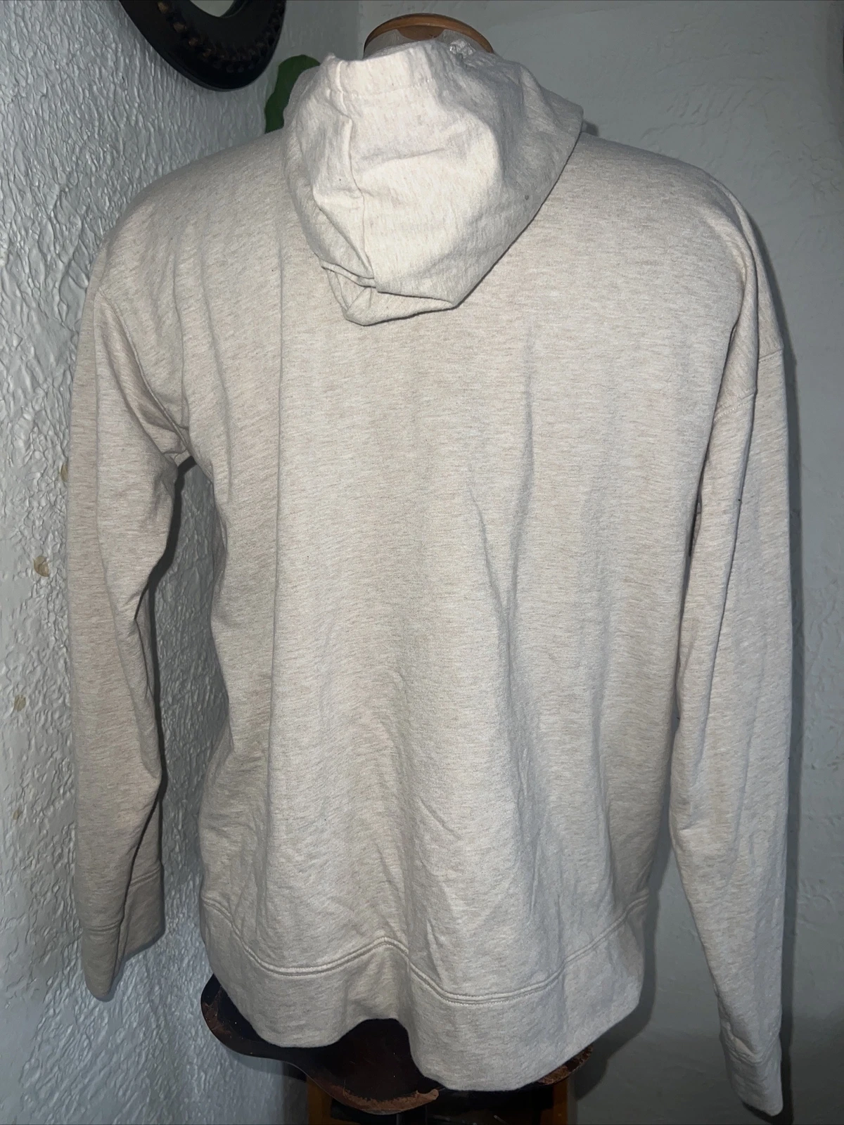 Felpa con cappuccio Michael Kors logo MK beige stringata donna taglia large