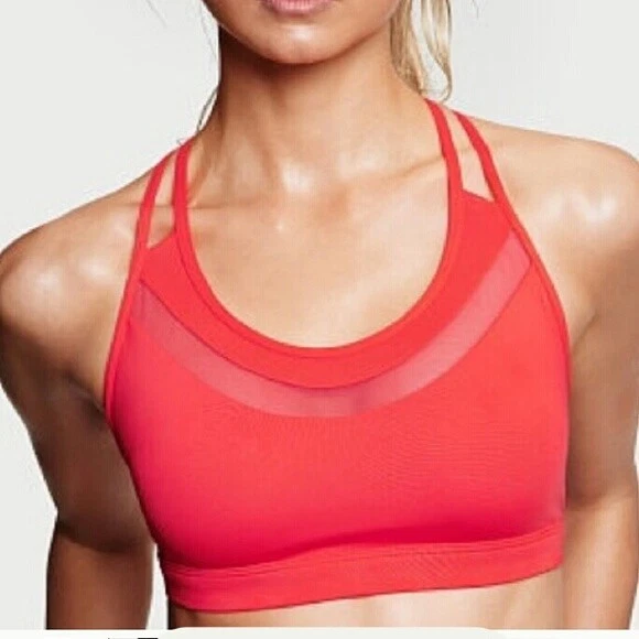 Victoria's Secret VSX Sport с ремешками сетки беспроводной слегка мягкий спортивный бюстгальтер новый - Изображение 2 из 2