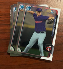 2015 Bowman BCP105 Aaron Slegers 9 count all chrome lot Minnesota Twins