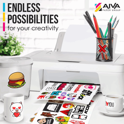 Printable Vinyl Sticker Paper Waterproof Decal for Inkjet Printer 70 Matte Sheet - Picture 2 of 7