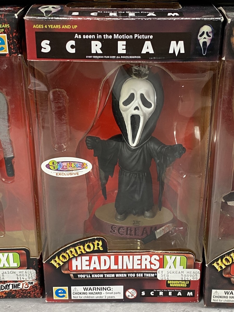 1999年スクリームHorror Headlinersフィギュア Vintage 1999 Horror Headliners XL Lot 5 Rare Ghost Face