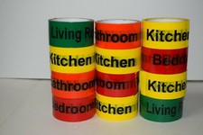 Lot of 12 Rolls Moving Tape Printed Color Coded 2" x 90'