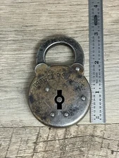 Vintage Old Protector Six Lever Padlock Lock No Key Made In Germany ￼
