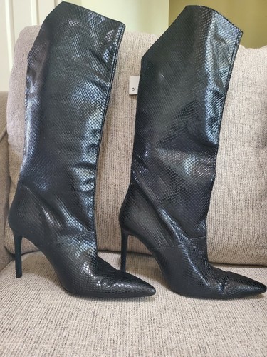 Leather High Heels Boots EU 