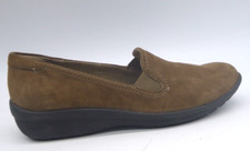 Easy Spirit Santara Brown Leather Slip On Loafers Shoes Women's Size 6 M
