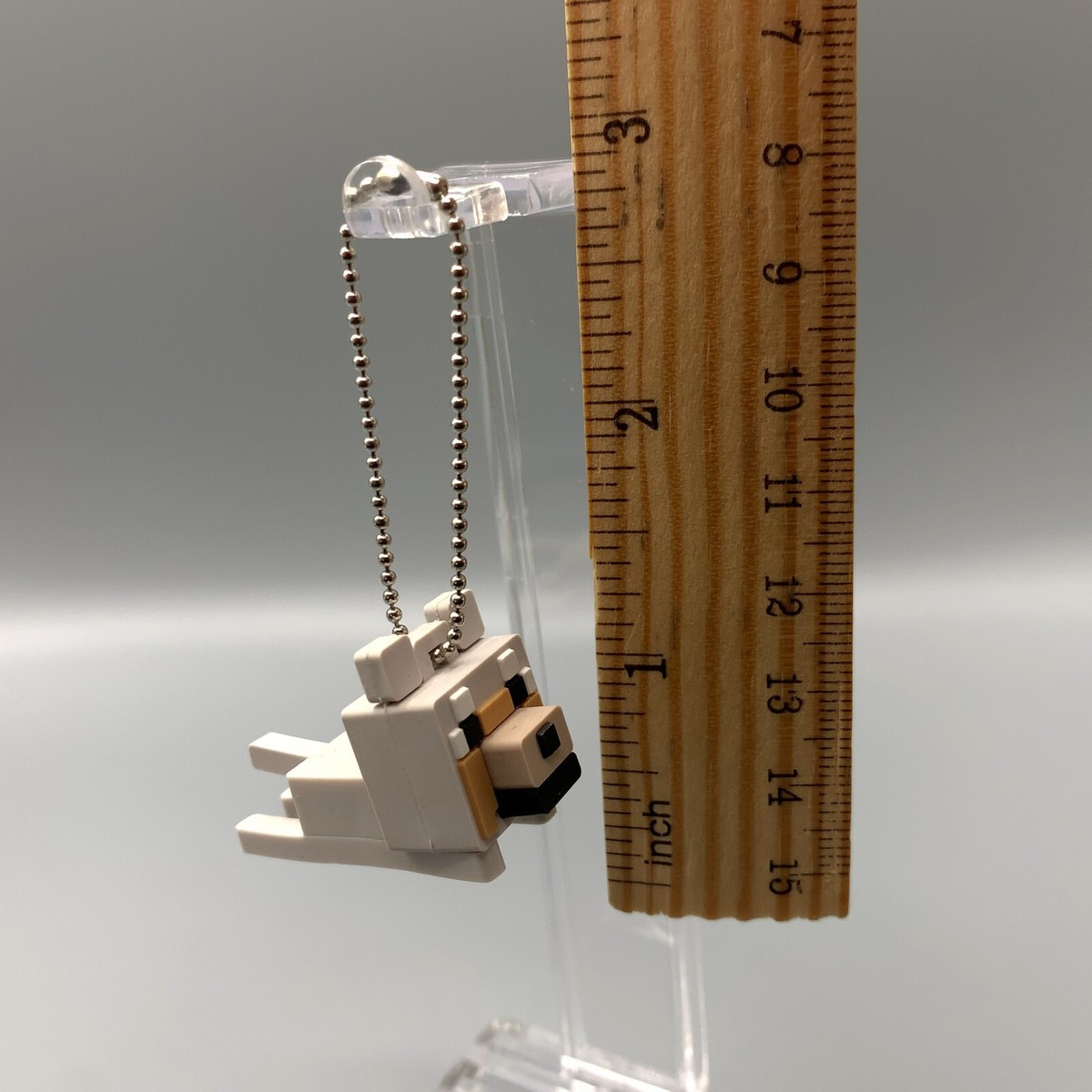 Wolf Minecraft Mini Figure Rubber Mascot Keychain Japan xx216 | eBay