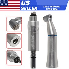 Dental Slow Low Speed Handpiece Push Contra Angle NSK Style Air Motor 4Holes