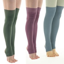 Leg Warmers for Dance and Yoga Leggings Open Heal Dance Socks 3 Pack Muted