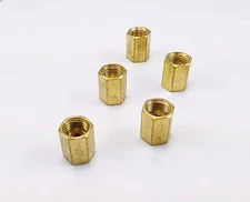 Inverted Flare Brake Line Union for 1/4" tube (7/16"-24 threads) (Pack of 5)