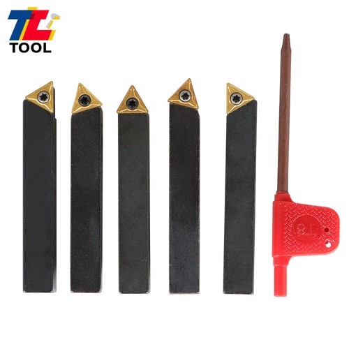 5-Pc 3/8" Lathe Indexable Carbide Insert &Turning Tooling Bit Holder Set - Picture 12 of 24