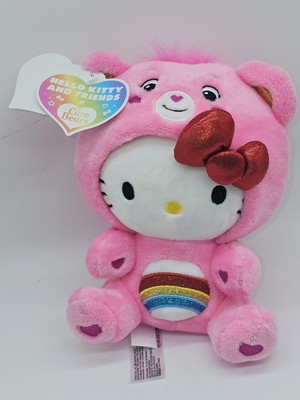 Hello Kitty in Cheer Bear costume - Sanrio x CareBear 9'' Plush - [Free Socks]