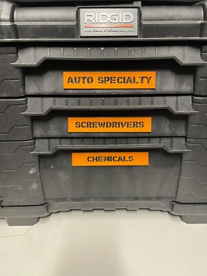 #ad Ridgid Pro Gear Tool Box DRAWER Labels for Gen 2 drawer boxes amp; others $3.00