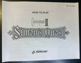 Castlevania II: Simon's Quest Nintendo NES Complete CIB PARTIAL SEAL *GREAT* 🔥 