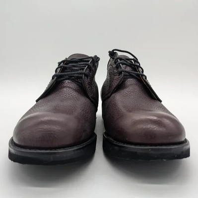 Alden 311 Plain Toe Dover is built on the CDI last. The model has a black Shrunken Calf leather upper with a wedge outsole.