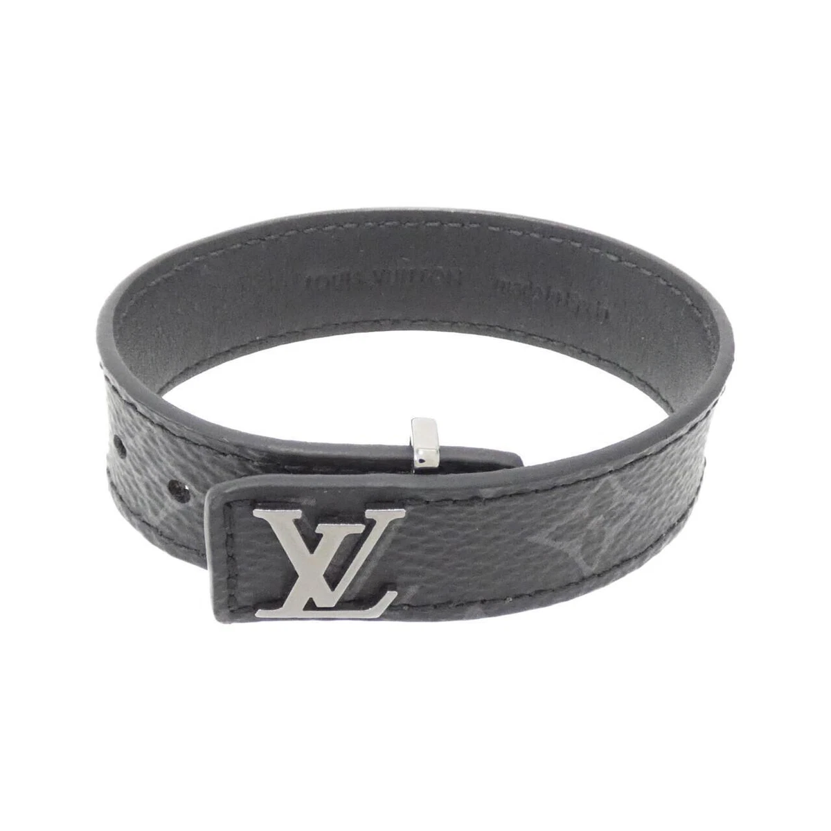 Louis Vuitton LV Slim Bracelet Grey Monogram Eclipse. Size 19