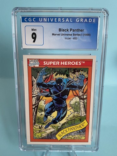 BLACK PANTHER 1990 MARVEL UNIVERSE #20 CGC GRADED 9 MINT IMPEL