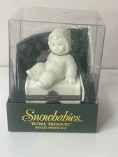 Department 56 Snowbabies Royal Treasure Bisque Hinged Box November Topaz