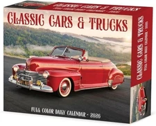 Willow Creek Press, Cars and Trucks Classic 2026 Desk Calendar Free Shipping USA