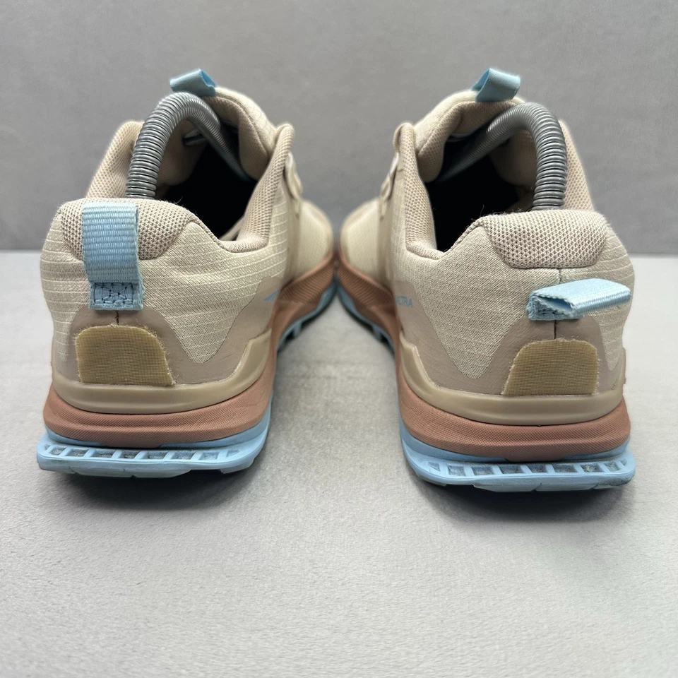 Womens Size 9 Altra Lone Peak 7 Shoes Beige/Blue Trail Running Outdoor Sneakers - Image 4 of 4