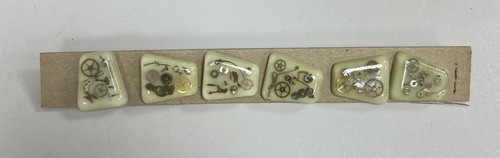 Handarbeit Knöpfe gemischt Konvolut Resin abgerundet rechteckig mechanisch 11 - Bild 2 von 17
